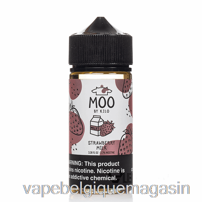 Vape Belgique Lait De Fraise - E-liquides Moo - 100ml 0mg